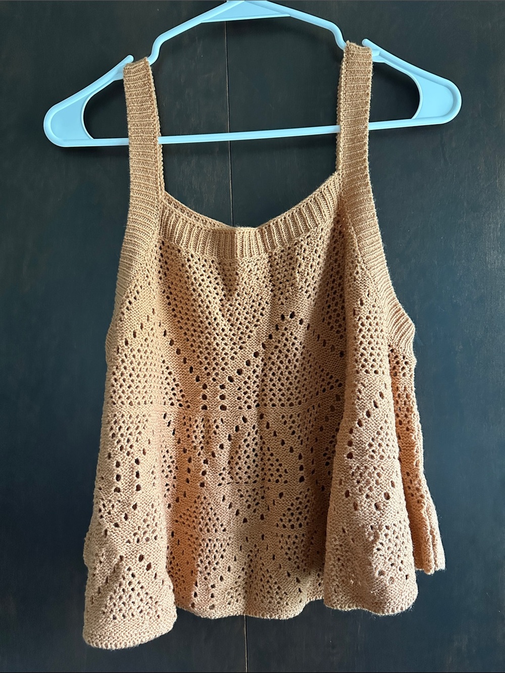 Crochet Knit Crop Tank Top